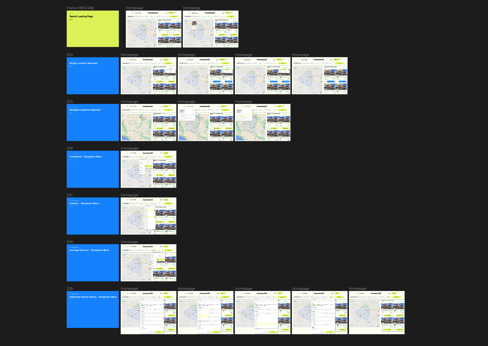 Search components and flows